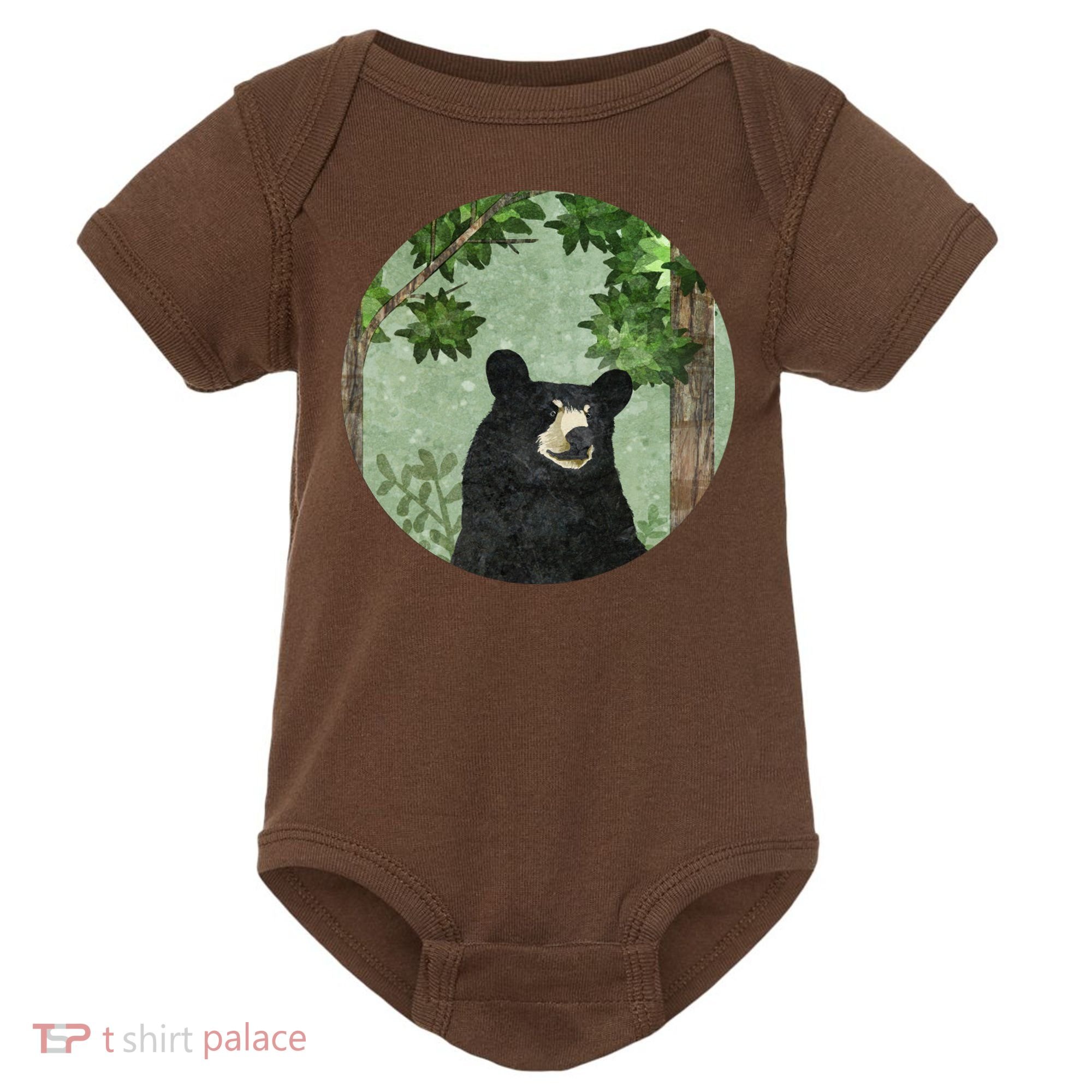 Black Bear Nature Baby Bodysuit