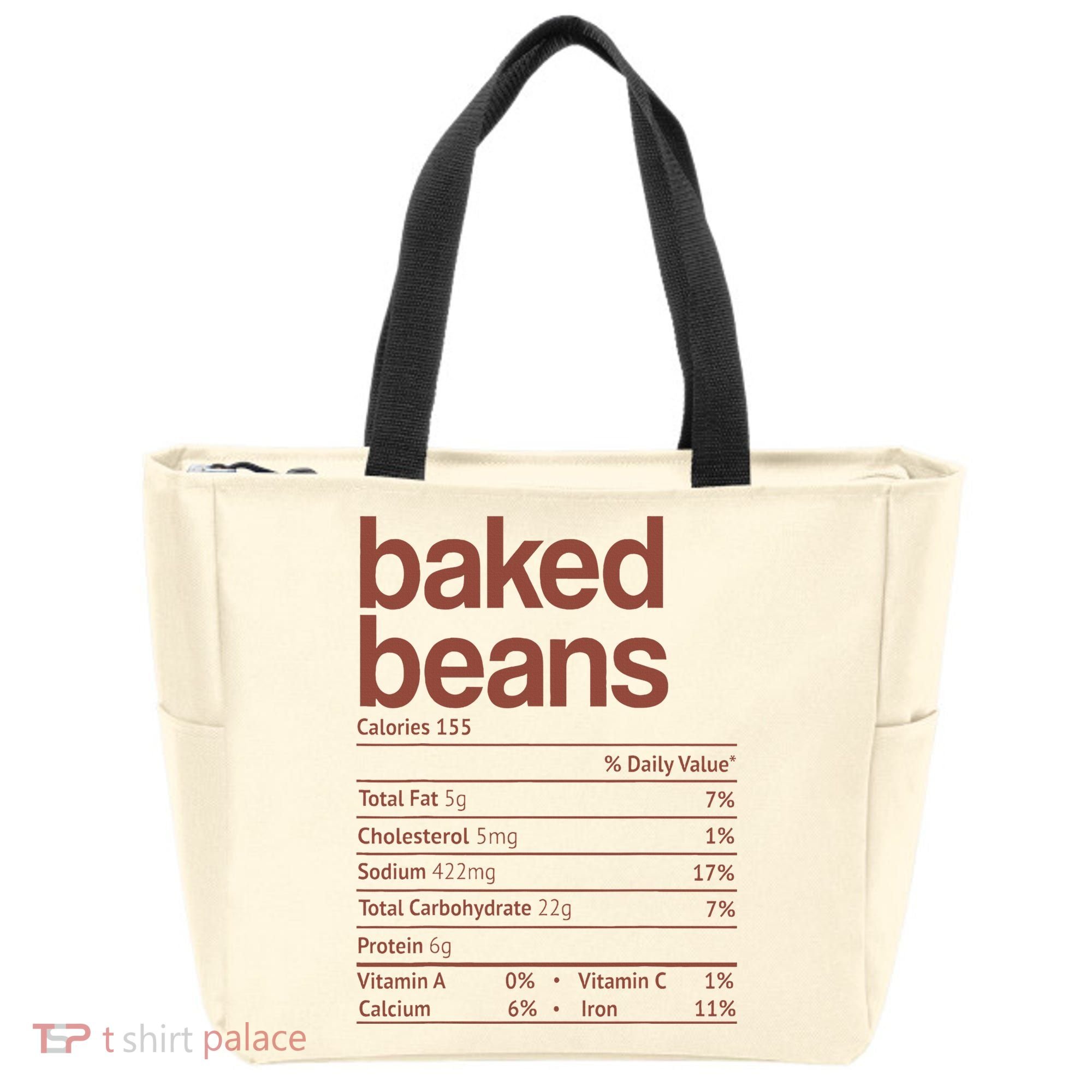 Baked Beans Nutrition Fact Funny Thanksgiving Christmas  Tote Bag