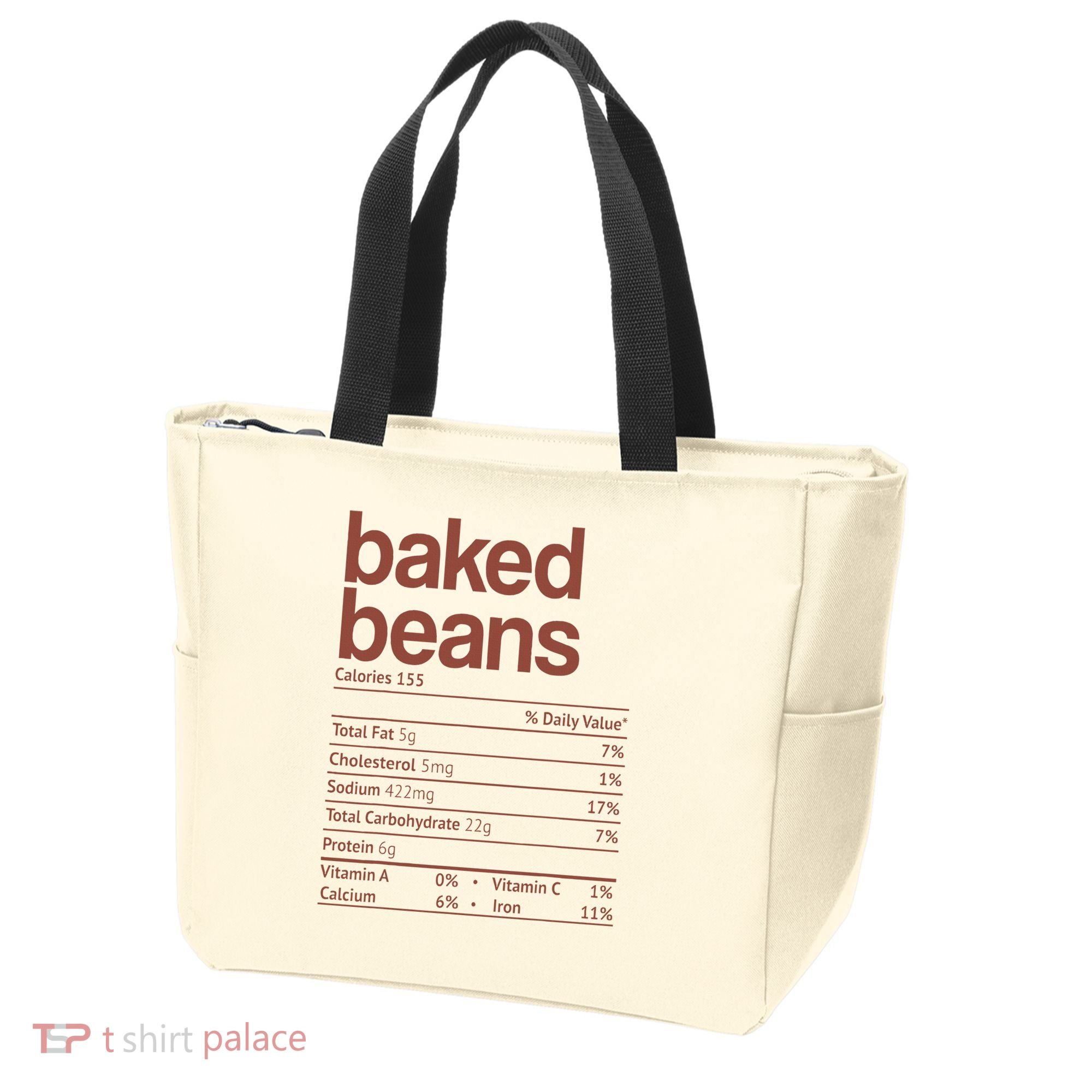 Baked Beans Nutrition Fact Funny Thanksgiving Christmas  Tote Bag