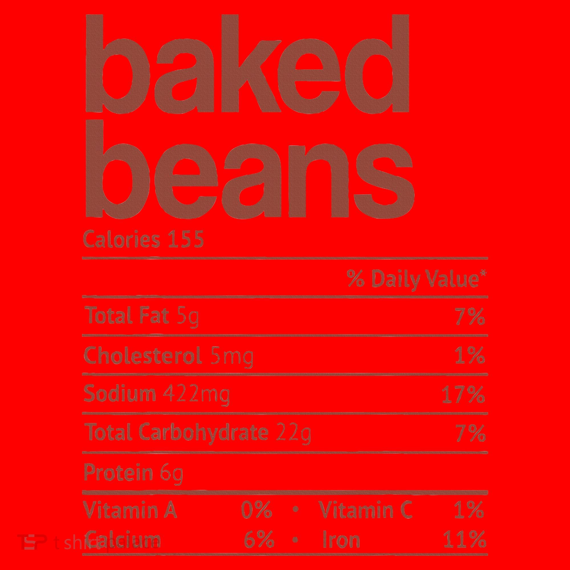 Baked Beans Nutrition Fact Funny Thanksgiving Christmas  Santa Hat