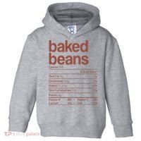 Baked Beans Nutrition Fact Funny Thanksgiving Christmas  Toddler Hoodie thumb 0