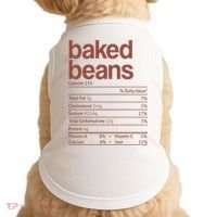 Baked Beans Nutrition Fact Funny Thanksgiving Christmas  Doggie Tank thumb 0