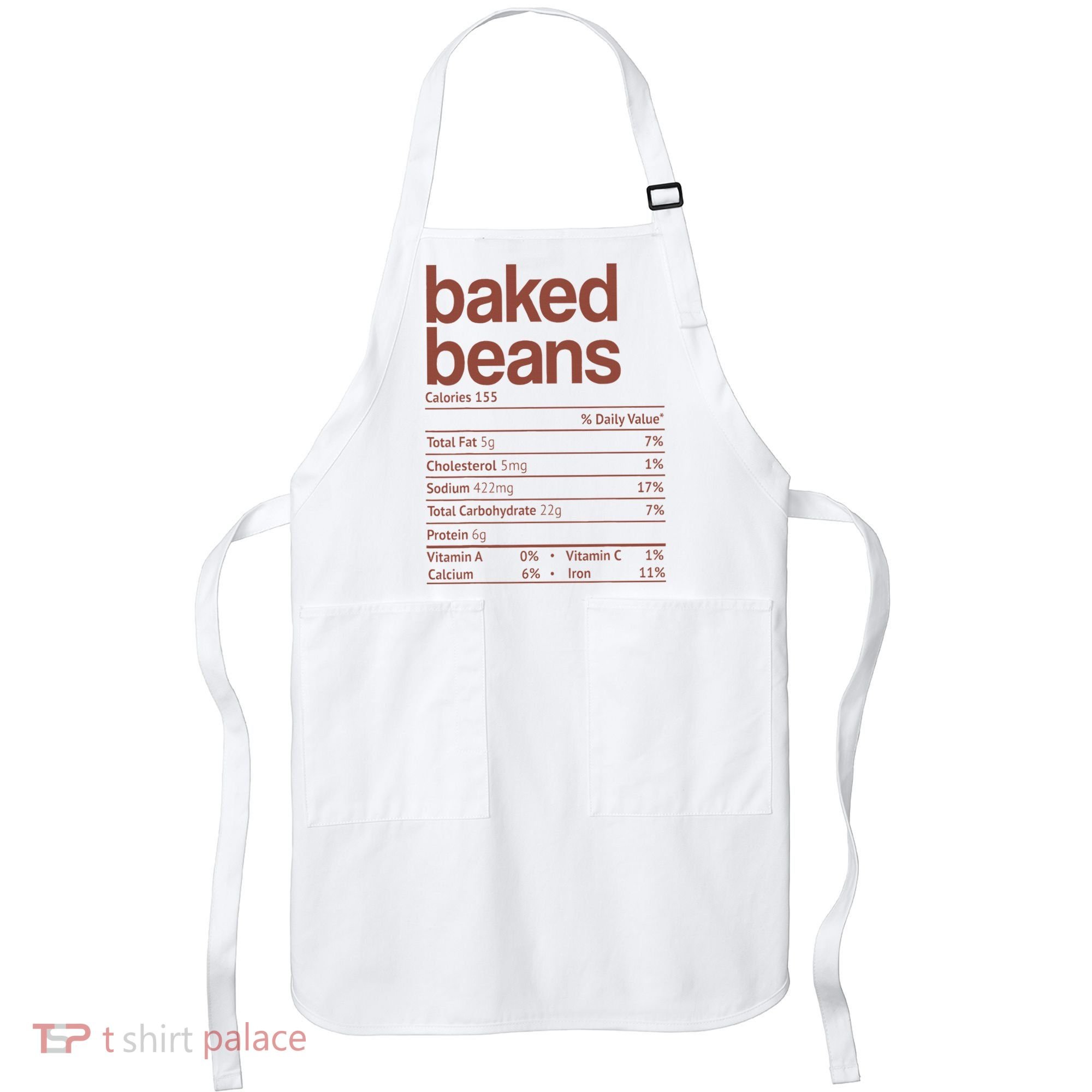 Baked Beans Nutrition Fact Funny Thanksgiving Christmas  Apron