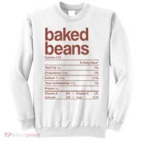 Baked Beans Nutrition Fact Funny Thanksgiving Christmas  Sweatshirt thumb 0