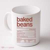 Baked Beans Nutrition Fact Funny Thanksgiving Christmas  Coffee Mug thumb 0