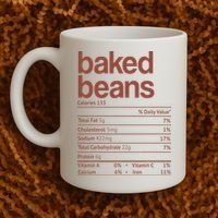 Baked Beans Nutrition Fact Funny Thanksgiving Christmas  Coffee Mug thumb 2