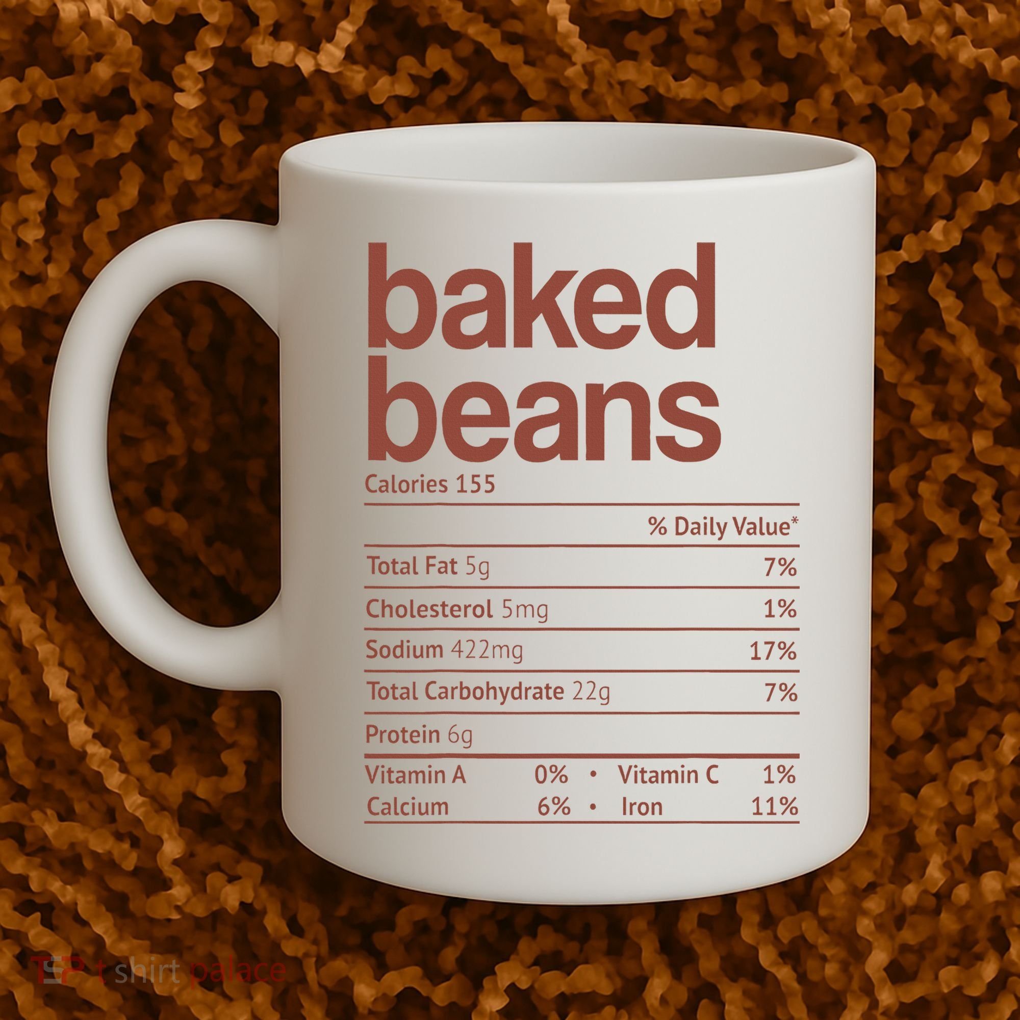 Baked Beans Nutrition Fact Funny Thanksgiving Christmas  Coffee Mug