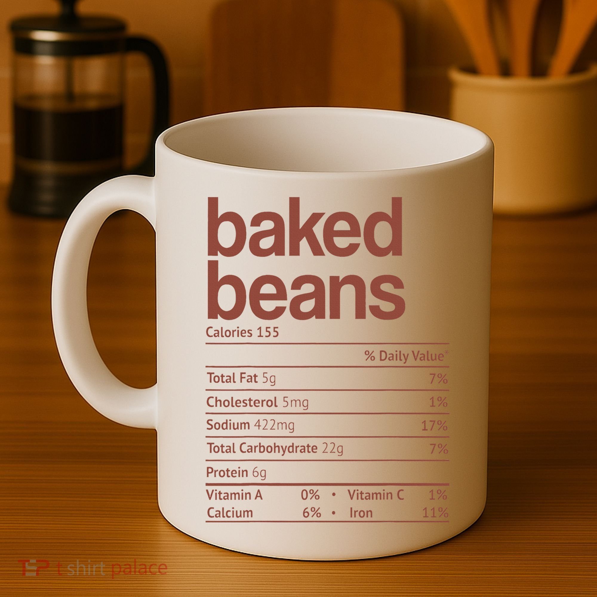 Baked Beans Nutrition Fact Funny Thanksgiving Christmas  Coffee Mug