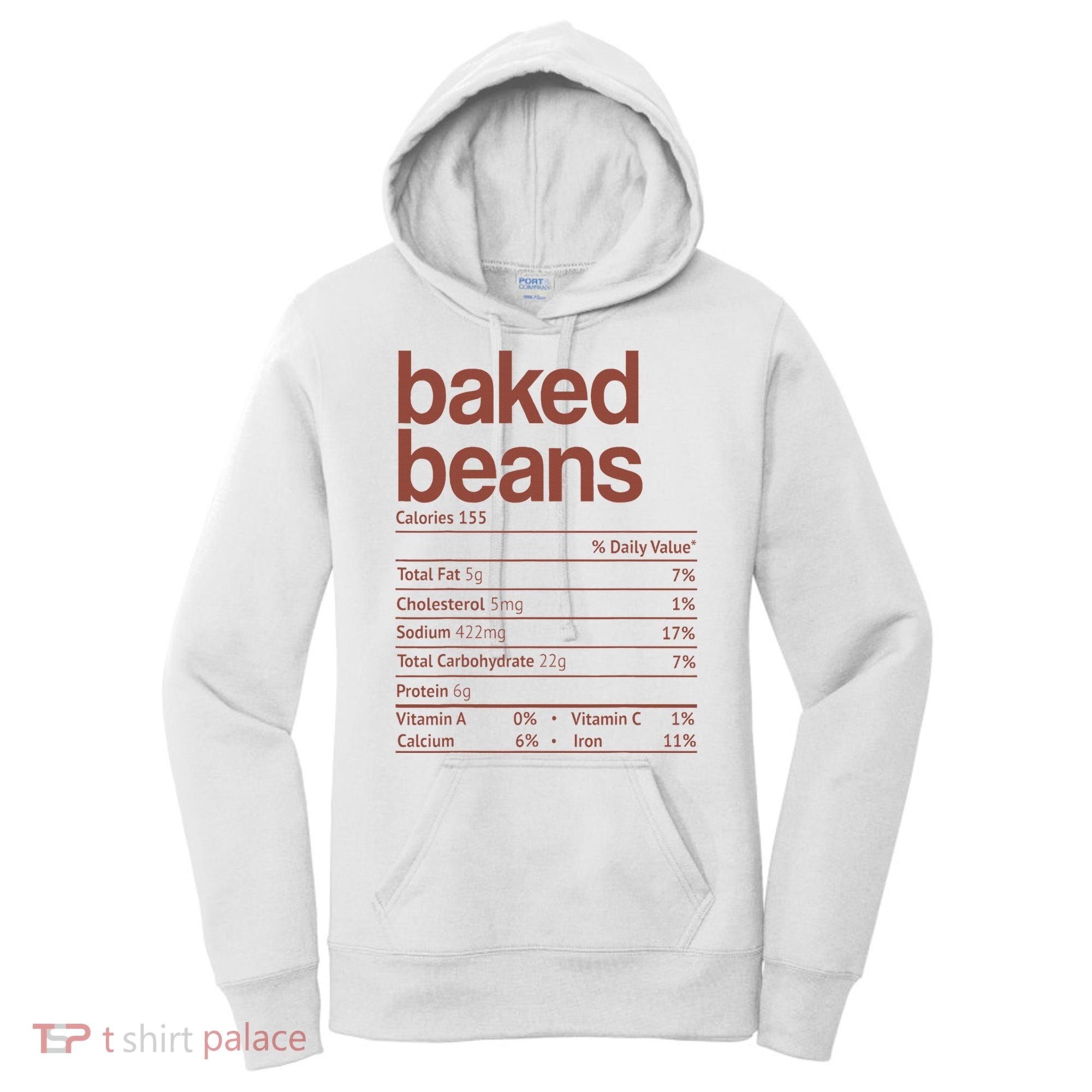 Baked Beans Nutrition Fact Funny Thanksgiving Christmas  Women's Hoodie