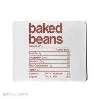 Baked Beans Nutrition Fact Funny Thanksgiving Christmas  Mousepad thumb 0