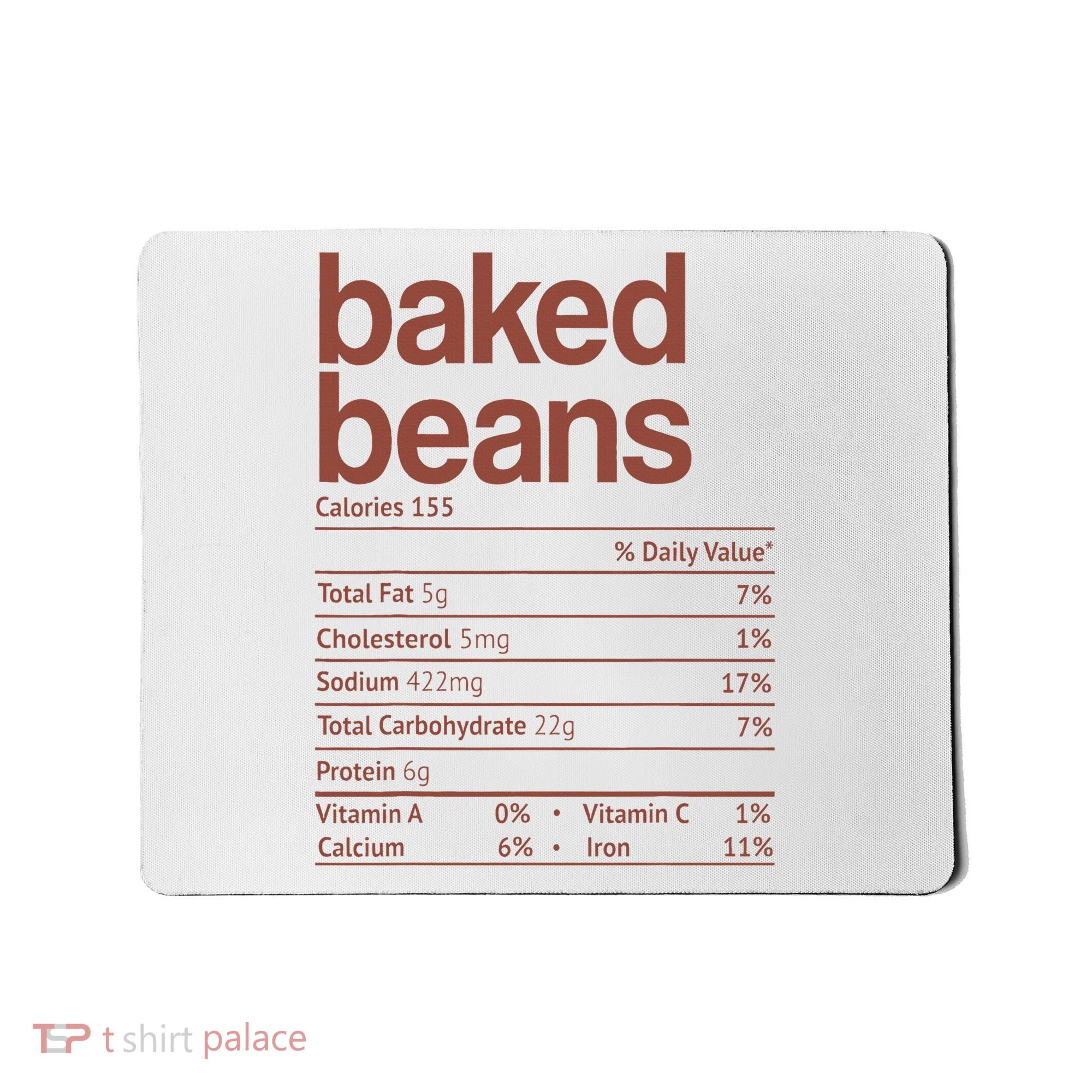 Baked Beans Nutrition Fact Funny Thanksgiving Christmas  Mousepad