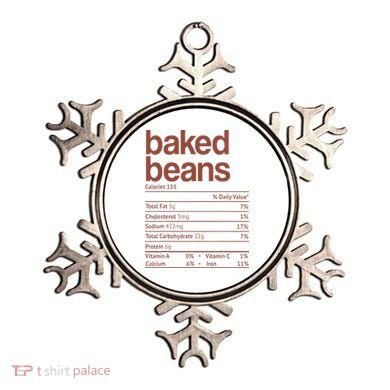 Baked Beans Nutrition Fact Funny Thanksgiving Christmas  Ornament