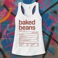 Baked Beans Nutrition Fact Funny Thanksgiving Christmas  Women's Tank Top thumb 3