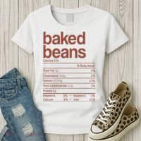 Baked Beans Nutrition Fact Funny Thanksgiving Christmas  Women's T-Shirt thumb 3