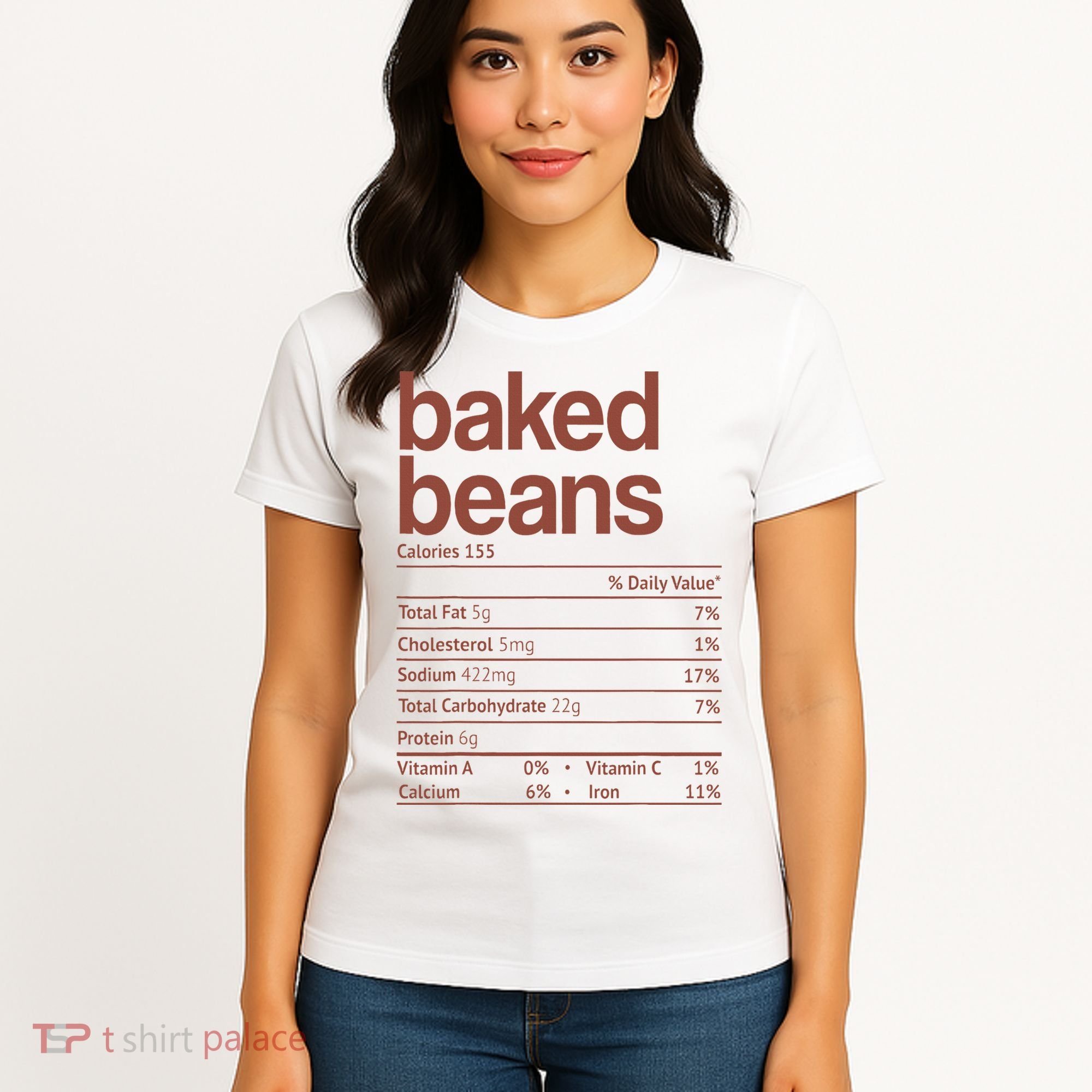 Baked Beans Nutrition Fact Funny Thanksgiving Christmas  Women's T-Shirt