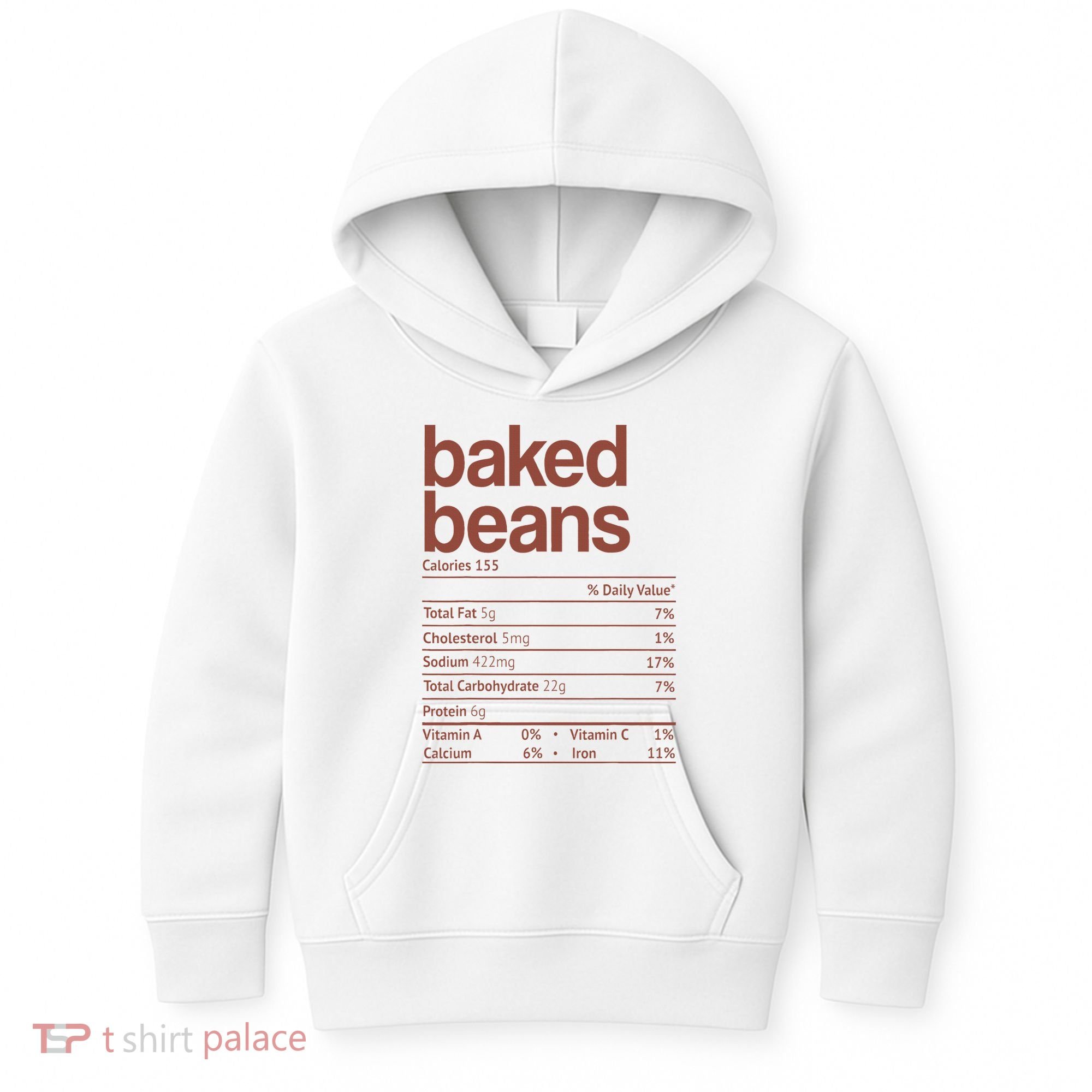 Baked Beans Nutrition Fact Funny Thanksgiving Christmas  Kids Hoodie