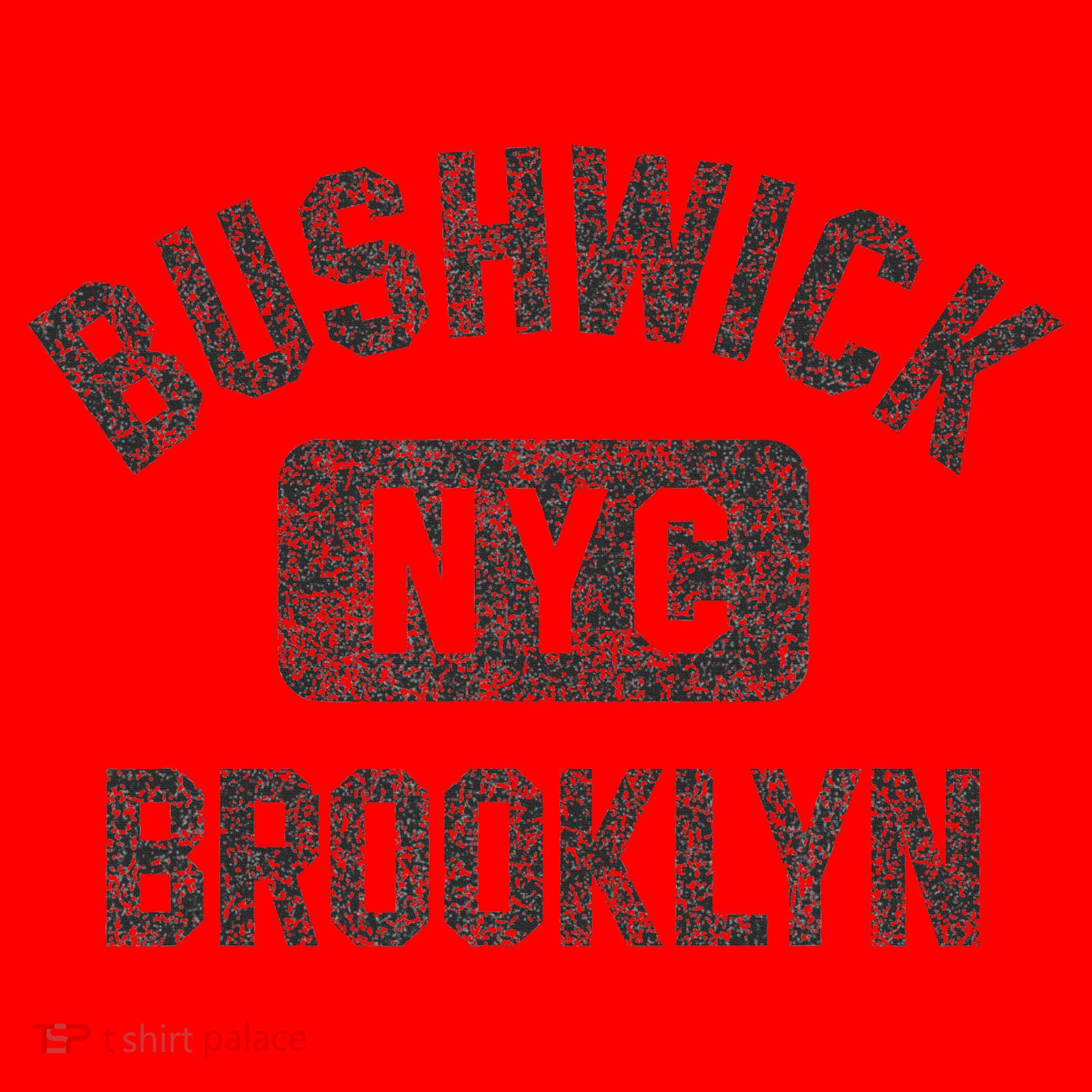 Bushwick Brooklyn Nyc Gym Style Black W Distress Black Print Santa Hat