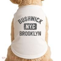 Bushwick Brooklyn Nyc Gym Style Black W Distress Black Print Doggie Tank thumb 0