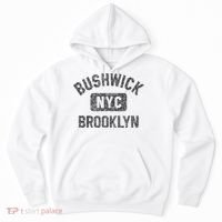 Bushwick Brooklyn Nyc Gym Style Black W Distress Black Print Hoodie thumb 0