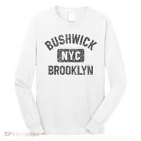 Bushwick Brooklyn Nyc Gym Style Black W Distress Black Print Long Sleeve Shirt thumb 0
