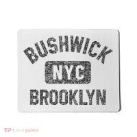 Bushwick Brooklyn Nyc Gym Style Black W Distress Black Print Mousepad thumb 0