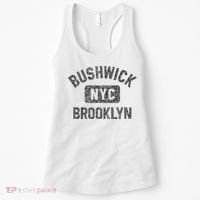 Bushwick Brooklyn Nyc Gym Style Black W Distress Black Print Women's Tank Top thumb 0
