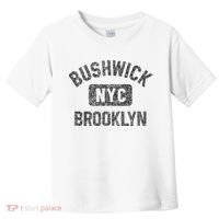 Bushwick Brooklyn Nyc Gym Style Black W Distress Black Print Toddler T-Shirt thumb 0