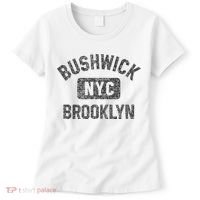 Bushwick Brooklyn Nyc Gym Style Black W Distress Black Print Women's T-Shirt thumb 0