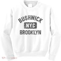 Bushwick Brooklyn Nyc Gym Style Black W Distress Black Print Kids Sweatshirt thumb 0