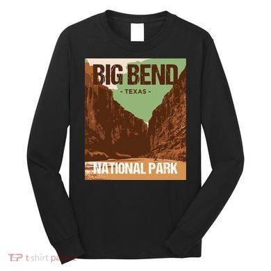 Big Bend National Park Texas Poster Design Long Sleeve Shirt