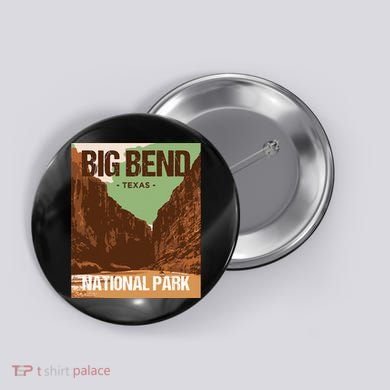 Big Bend National Park Texas Poster Design Button