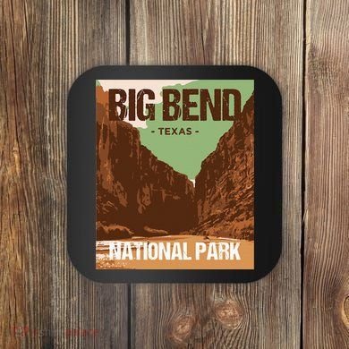 Big Bend National Park Texas Poster Design Coaster