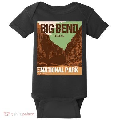 Big Bend National Park Texas Poster Design Baby Bodysuit
