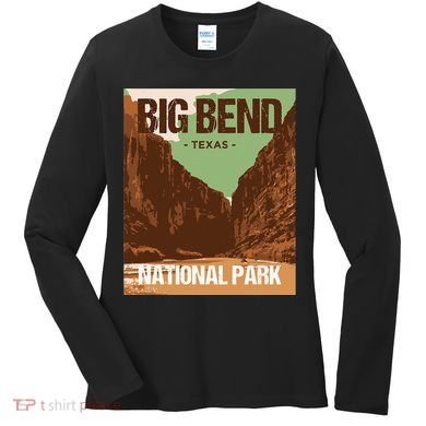 Big Bend National Park Texas Poster Design Women's Long Sleeve Shirt