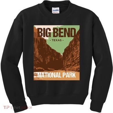 Big Bend National Park Texas Poster Design Kids Sweatshirt