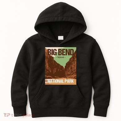 Big Bend National Park Texas Poster Design Kids Hoodie