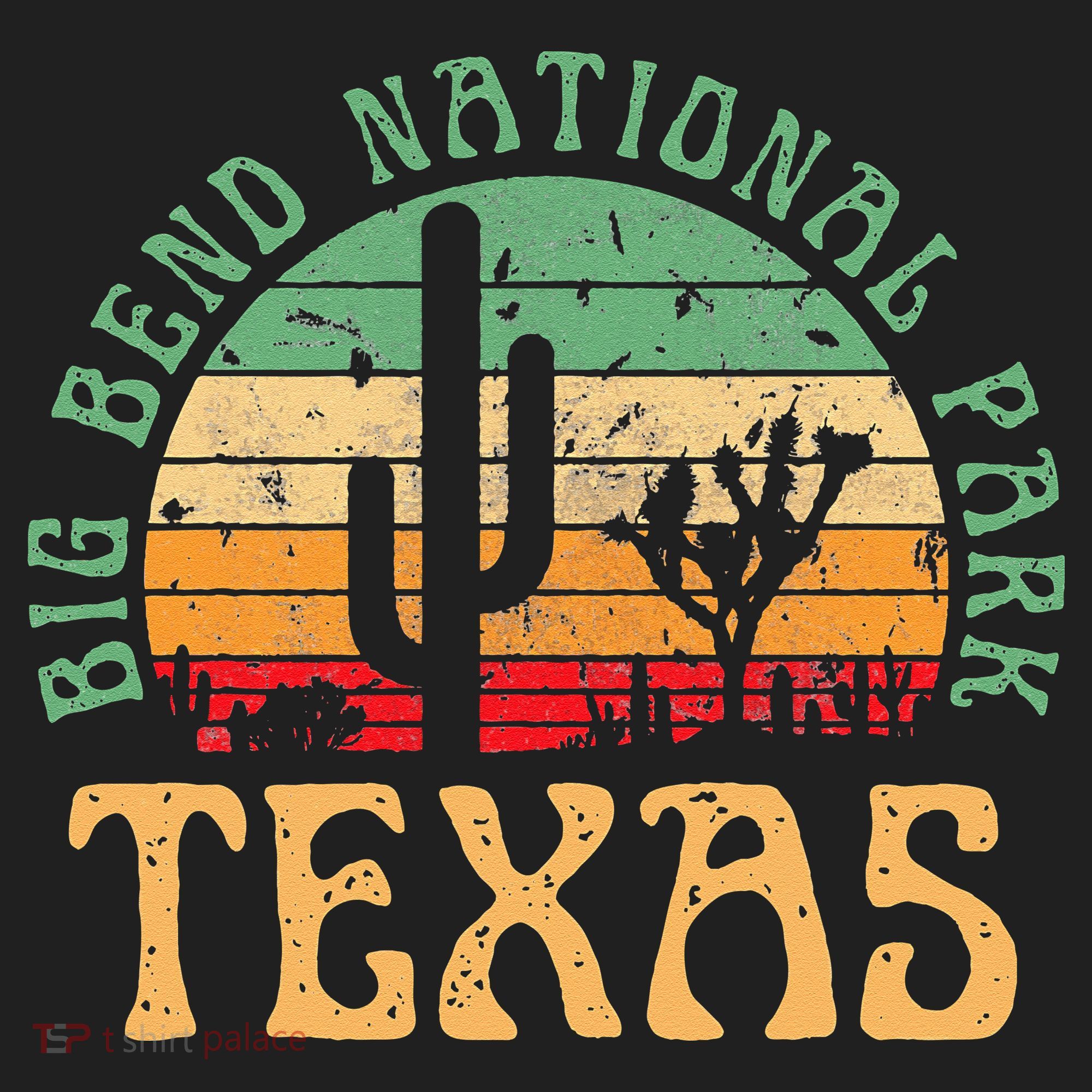 Big Bend National Park Texas Desert Hiking Retro Sunset Women's Sweatshirt