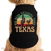 Big Bend National Park Texas Desert Hiking Retro Sunset Doggie Tank thumb 0