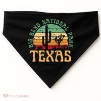 Big Bend National Park Texas Desert Hiking Retro Sunset USA-Made Doggie Bandana thumb 0