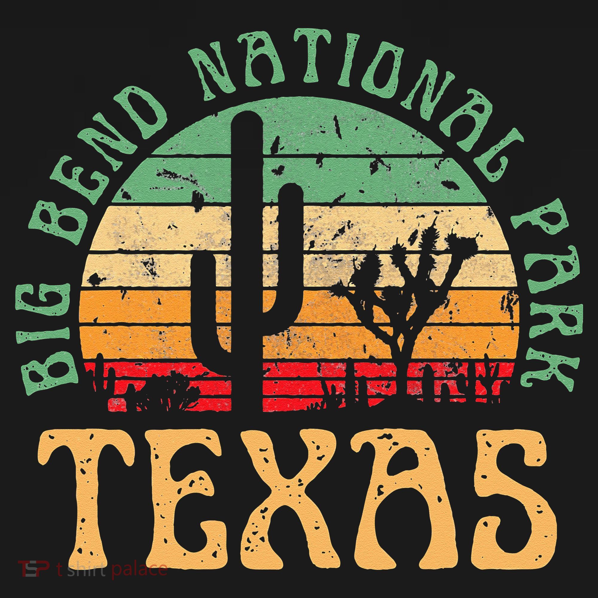 Big Bend National Park Texas Desert Hiking Retro Sunset Mousepad