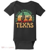 Big Bend National Park Texas Desert Hiking Retro Sunset Baby Bodysuit thumb 0