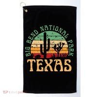 Big Bend National Park Texas Desert Hiking Retro Sunset Golf Towel thumb 0