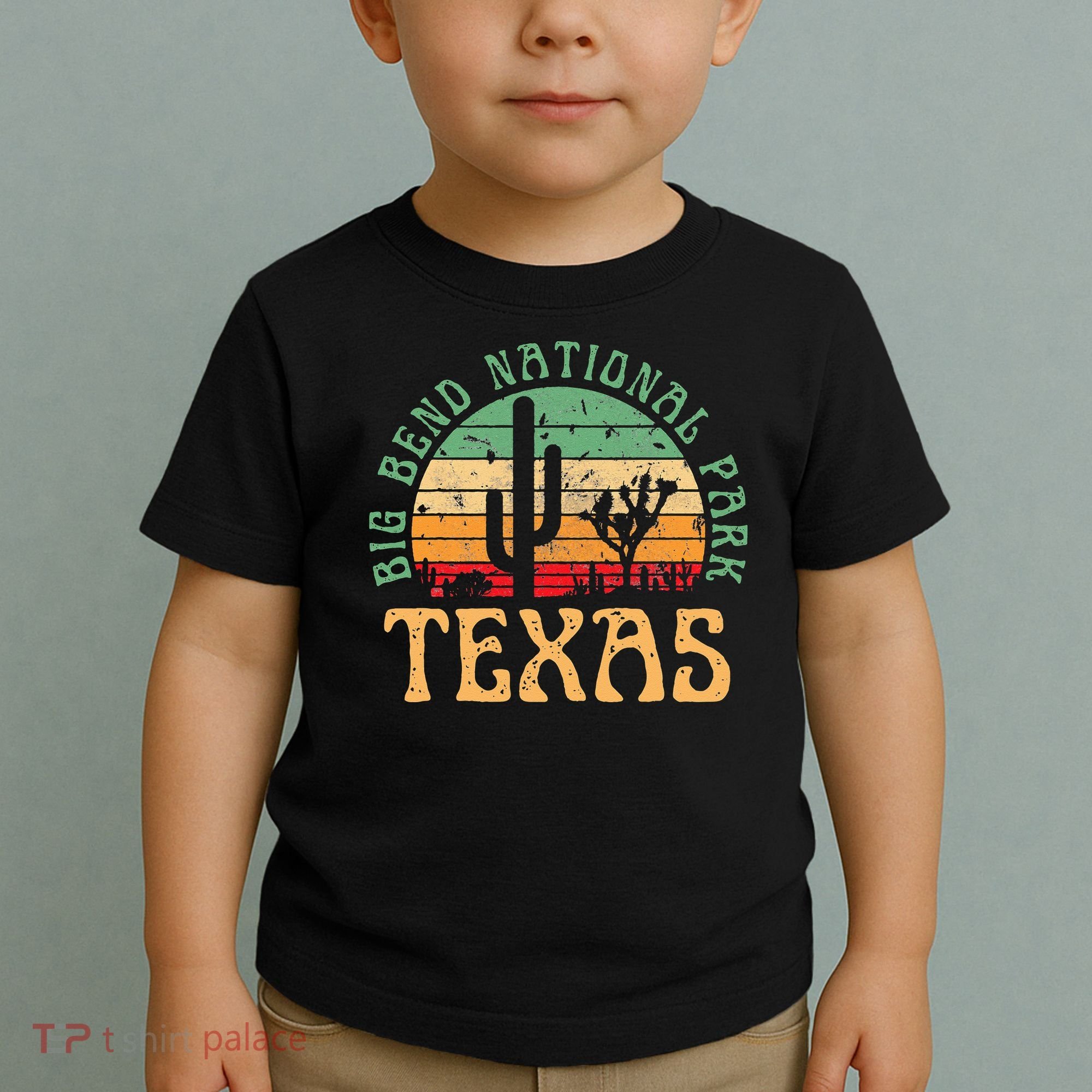 Big Bend National Park Texas Desert Hiking Retro Sunset Toddler T-Shirt