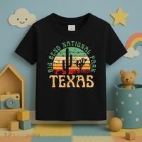 Big Bend National Park Texas Desert Hiking Retro Sunset Toddler T-Shirt thumb 3