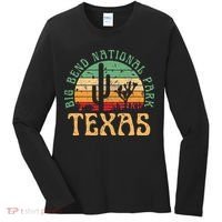 Big Bend National Park Texas Desert Hiking Retro Sunset Women's Long Sleeve Shirt thumb 0