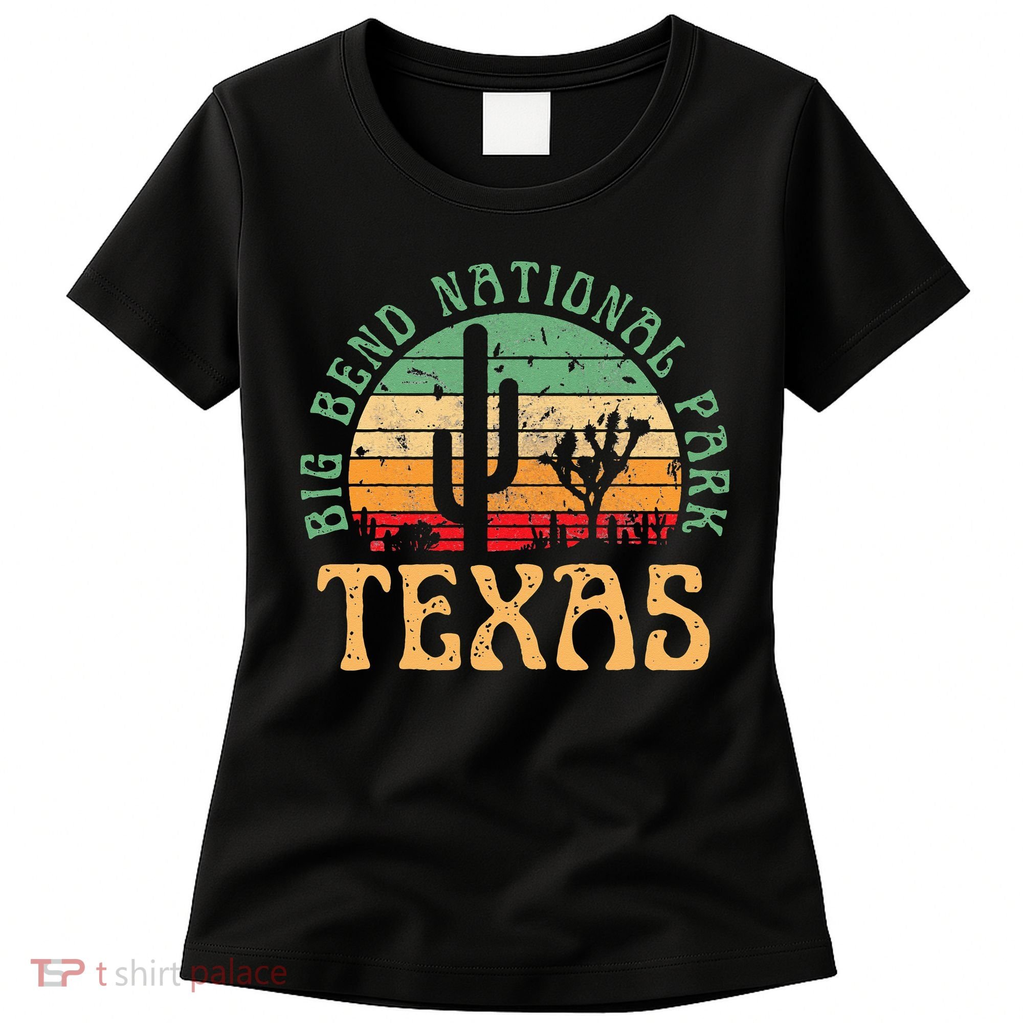 Big Bend National Park Texas Desert Hiking Retro Sunset Women's T-Shirt