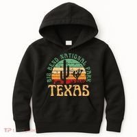 Big Bend National Park Texas Desert Hiking Retro Sunset Kids Hoodie thumb 0