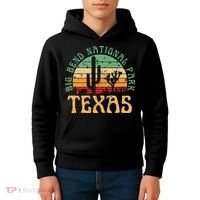 Big Bend National Park Texas Desert Hiking Retro Sunset Kids Hoodie thumb 4