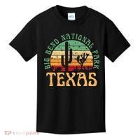 Big Bend National Park Texas Desert Hiking Retro Sunset Kids T-Shirt thumb 0