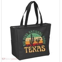 Big Bend National Park Texas Desert Hiking Retro Sunset Tote Bag thumb 2